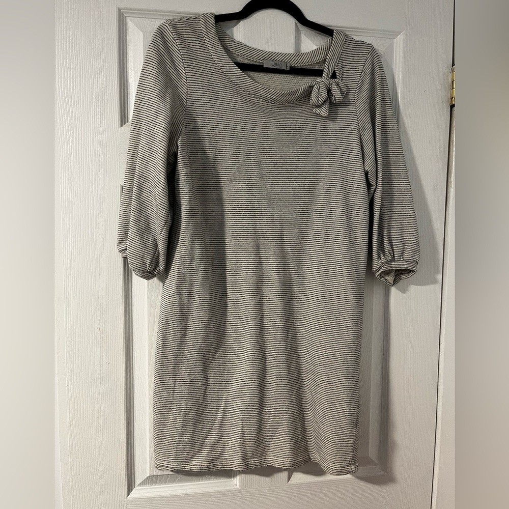 Dalia Gray Striped Dress